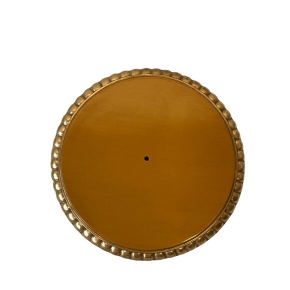 Vintage Art Deco Style Wood Carved Painted Rosette Medallion Ceiling